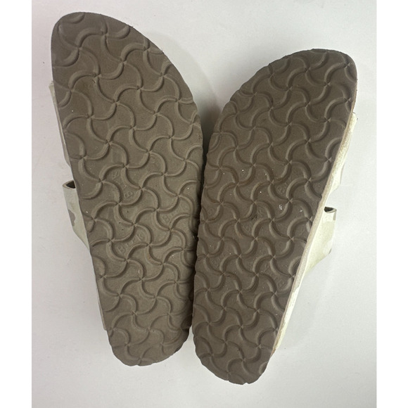 Birkenstock Arizona Slide Sandals 2 Strap Buckle Men's 5 Women's 7 Camo Leather - Picture 3 of 16